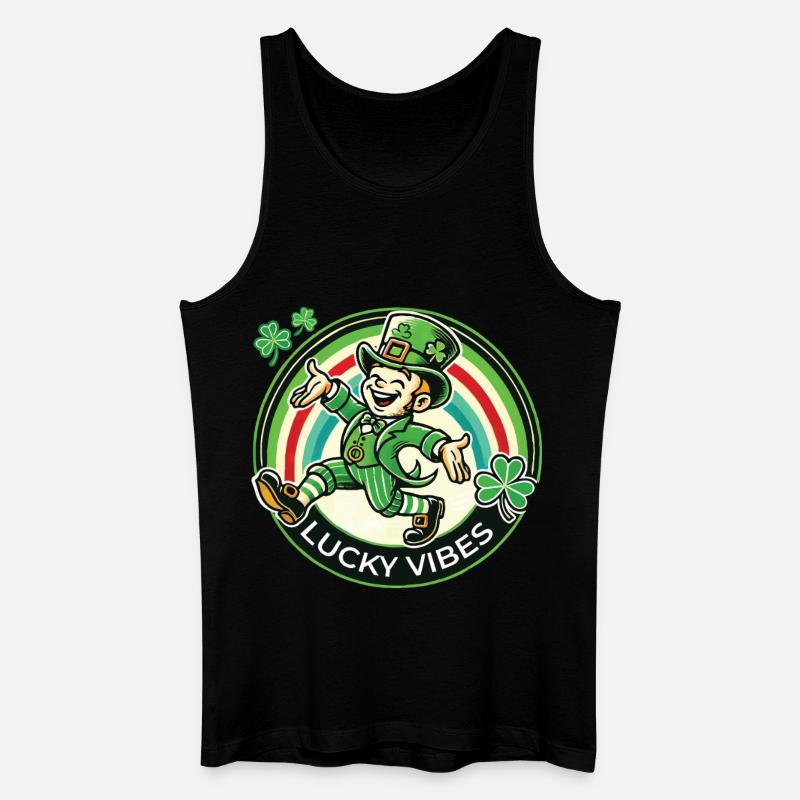 Joyeuses vibrations de la Saint-Patrick - Débardeur bio Homme - noir