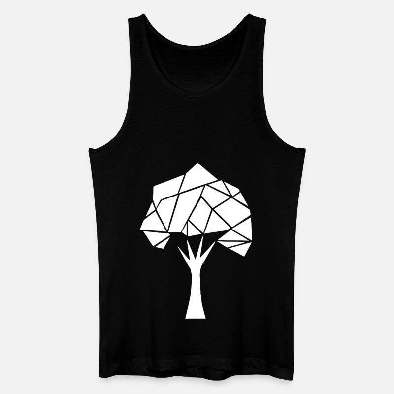 Geometrischer Polygon-Baum - Männer Bio Tank Top - Schwarz