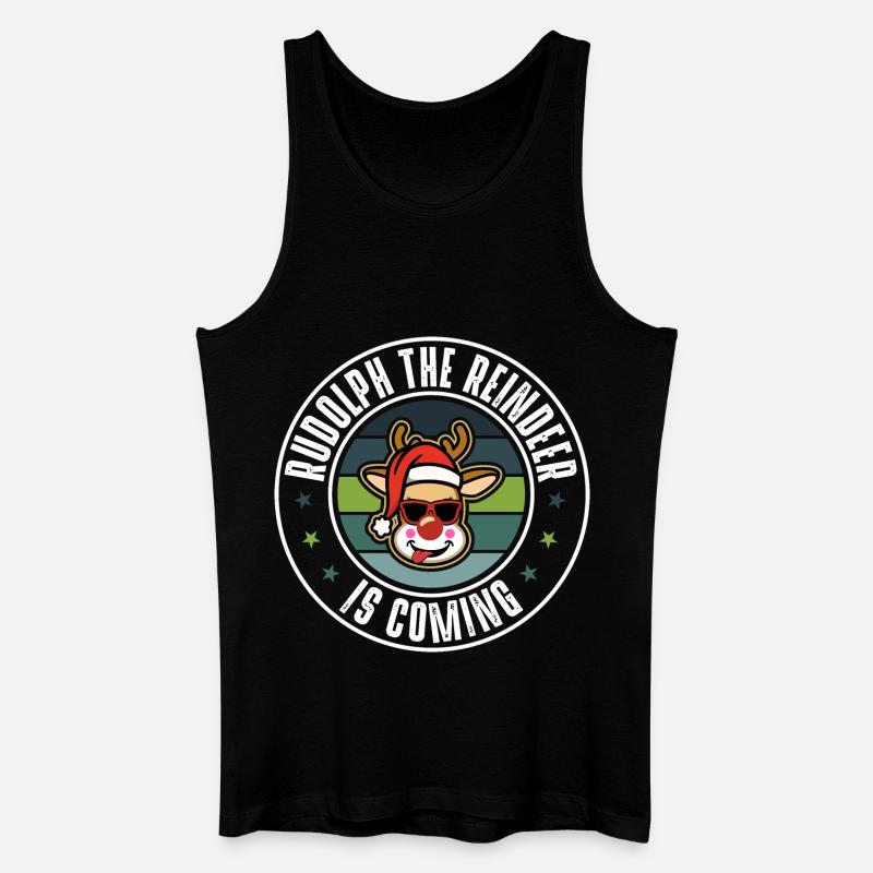 Rudolph - Männer Bio Tank Top - Schwarz