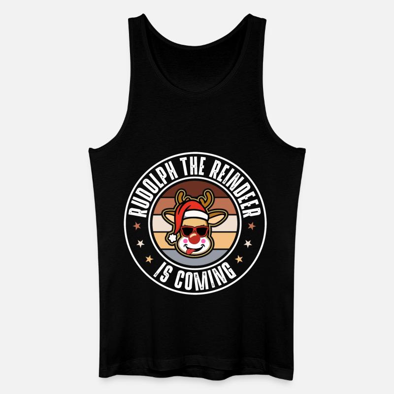 Rudolph - Männer Bio Tank Top - Schwarz