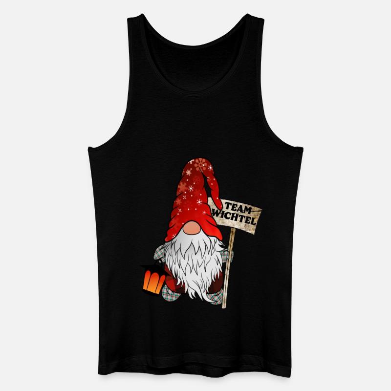 Wichtel Team Weihnachtsgnom - Männer Bio Tank Top - Schwarz