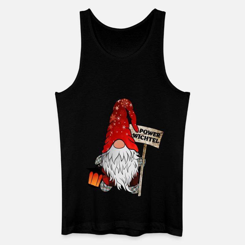 Power Wichtel Weihnachtsgnom - Männer Bio Tank Top - Schwarz