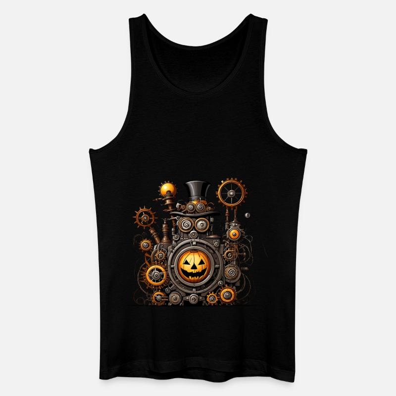 Halloween-Maschine - Männer Bio Tank Top - Schwarz