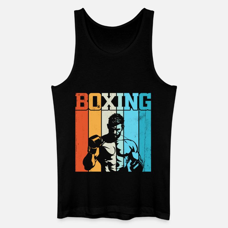 Boxen Retro - Männer Bio Tank Top - Schwarz