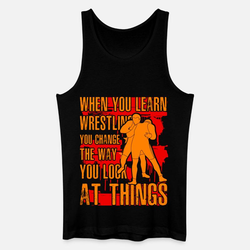 Wrestling Lustiger Spruch - Männer Bio Tank Top - Schwarz