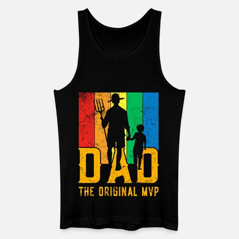 Papa das Original - Männer Bio Tank Top - Schwarz