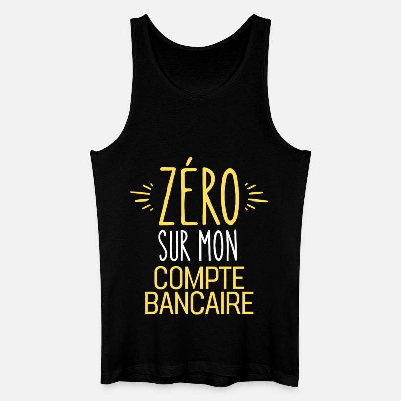ZERO Sur Mon Compte Bancaire - Débardeur bio Homme - noir