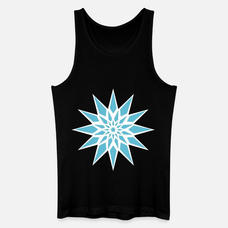 Stern Eiskristall - Männer Bio Tank Top - Schwarz