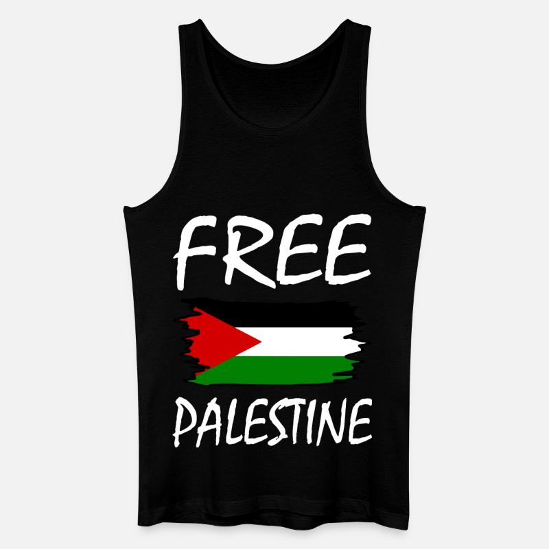 Free palestine - Männer Bio Tank Top - Schwarz
