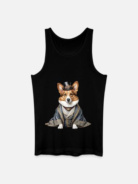 Corgi aristocrate - Débardeur bio Homme - noir