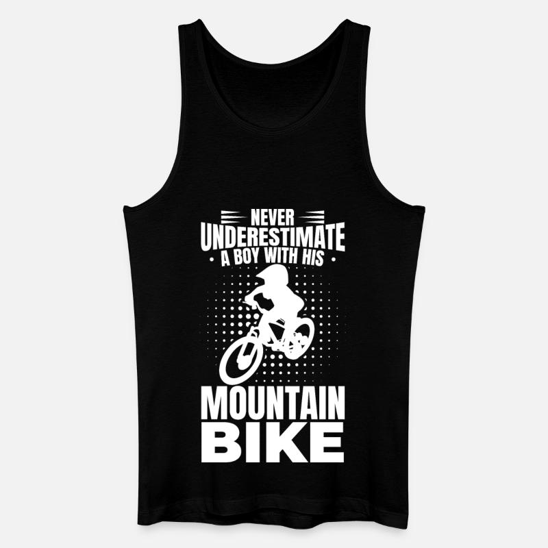 Mountainbiker Junge - Männer Bio Tank Top - Schwarz