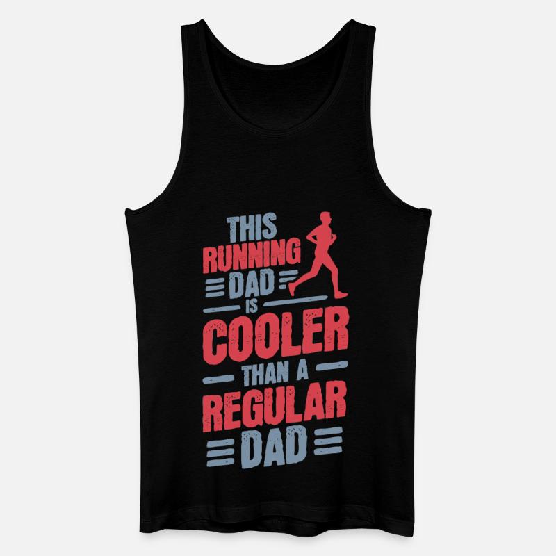 Laufender Papa - Männer Bio Tank Top - Schwarz