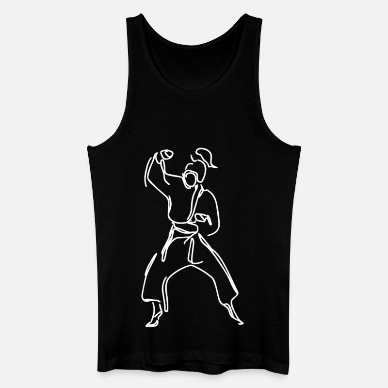 Weibliche Karateka - Männer Bio Tank Top - Schwarz
