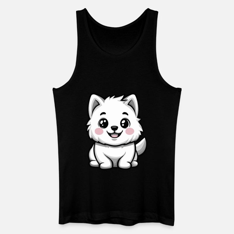 Samojede Hund Niedlich - Männer Bio Tank Top - Schwarz