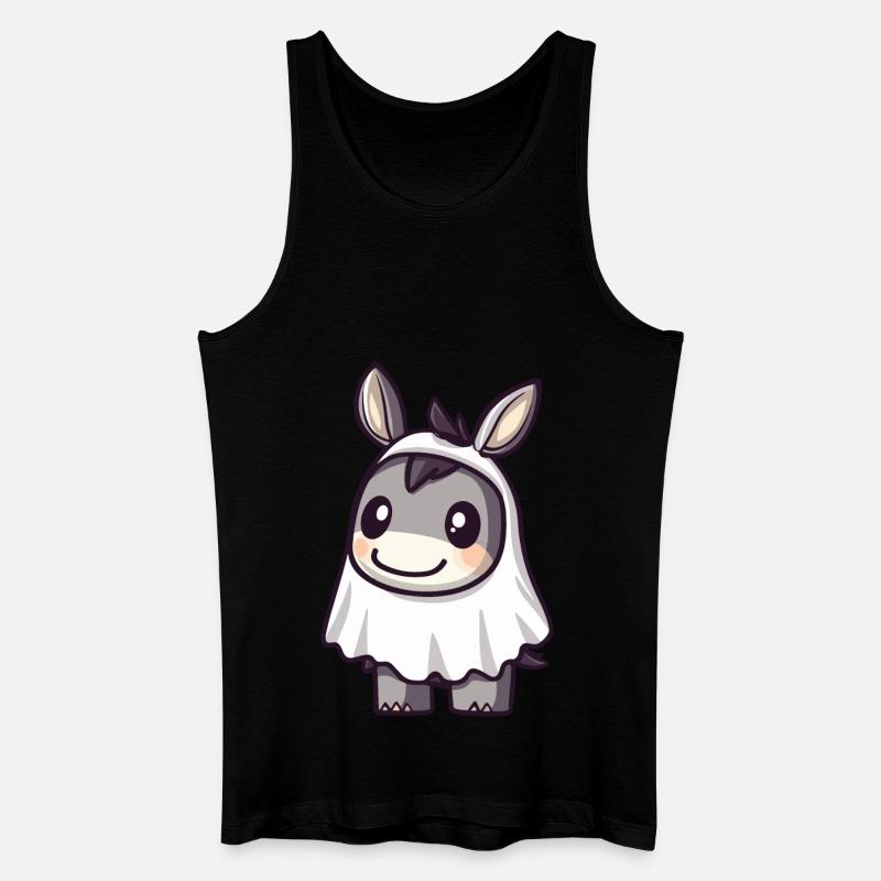 Esel Halloween Lustig Geist - Männer Bio Tank Top - Schwarz