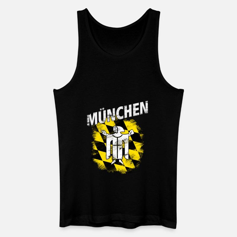 München - Männer Bio Tank Top - Schwarz