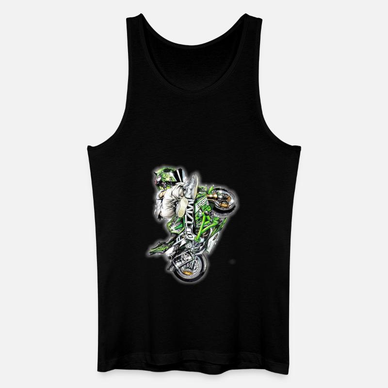 Stunt Biker - Männer Bio Tank Top - Schwarz
