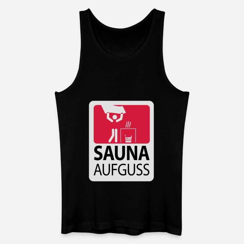 SaunaAufguss - Männer Bio Tank Top - Schwarz