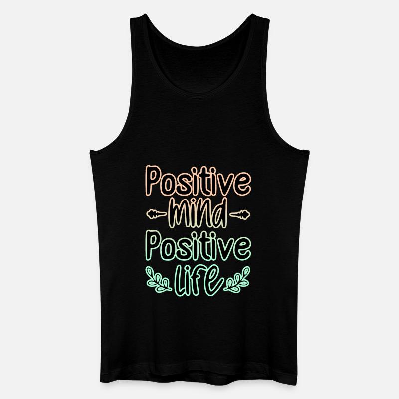 Positiver Geist 🍀 - Männer Bio Tank Top - Schwarz
