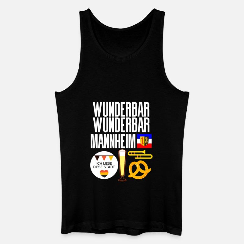 Mannheim - Männer Bio Tank Top - Schwarz