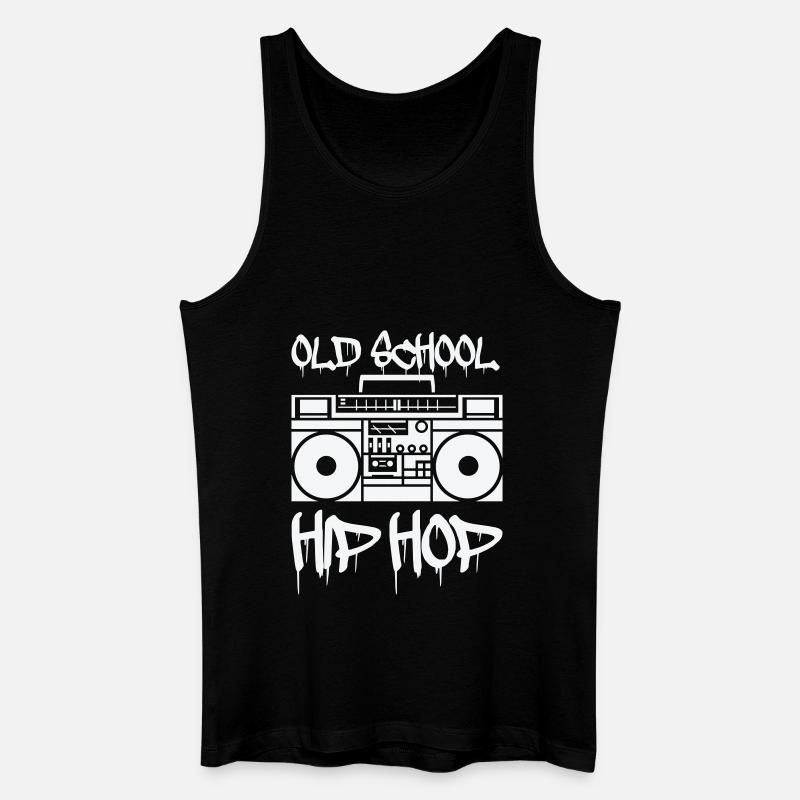 ghettoblaster old school - Männer Bio Tank Top - Schwarz