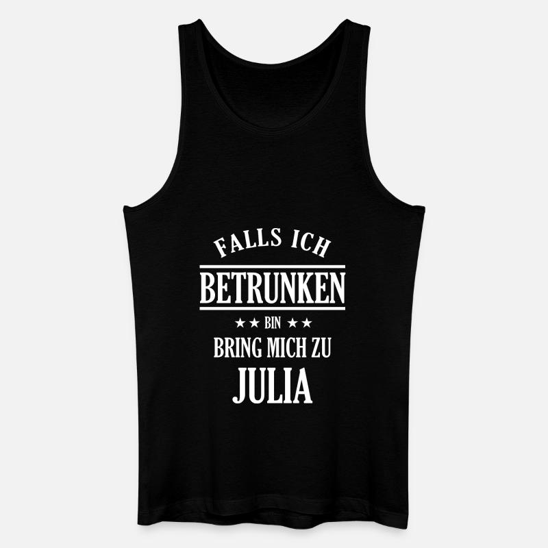 Falls ich betrunken bin Julia - Männer Bio Tank Top - Schwarz