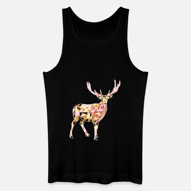 Hirsch - Männer Bio Tank Top - Schwarz