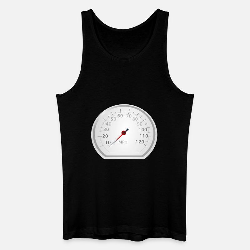 Tacho - Männer Bio Tank Top - Schwarz