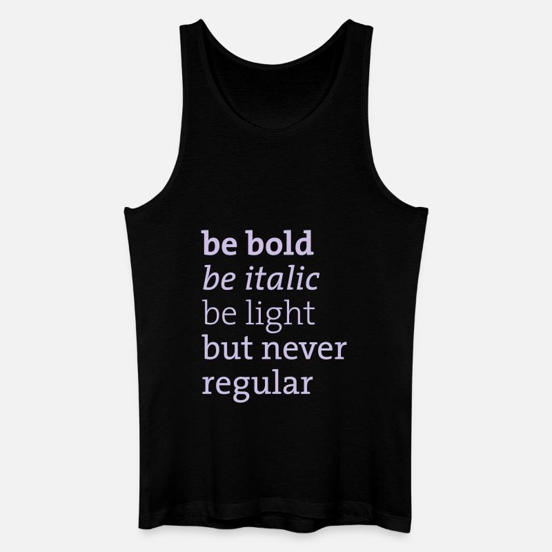 be never regular - Männer Bio Tank Top - Schwarz