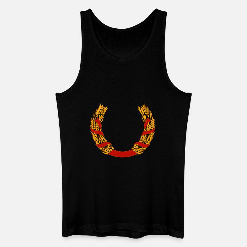 Weizen Kranz - Männer Bio Tank Top - Schwarz