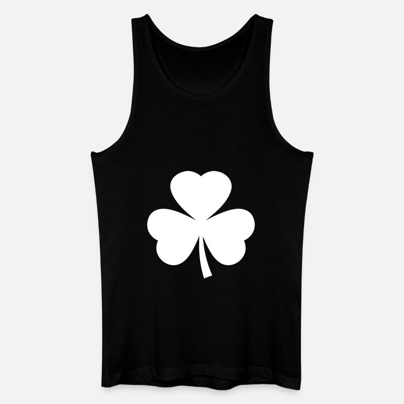 kleeblatt - Männer Bio Tank Top - Schwarz