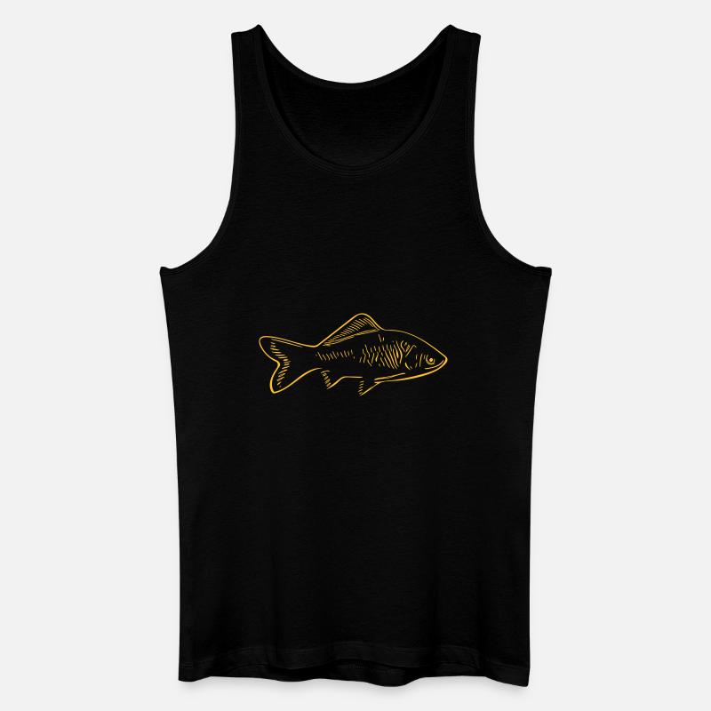 Fisch - Männer Bio Tank Top - Schwarz