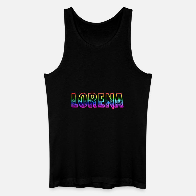 lorena rs regenbogen - Männer Bio Tank Top - Schwarz