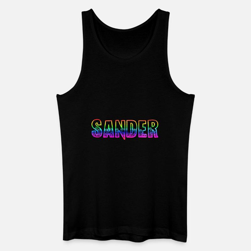 sander rs regenbogen - Männer Bio Tank Top - Schwarz