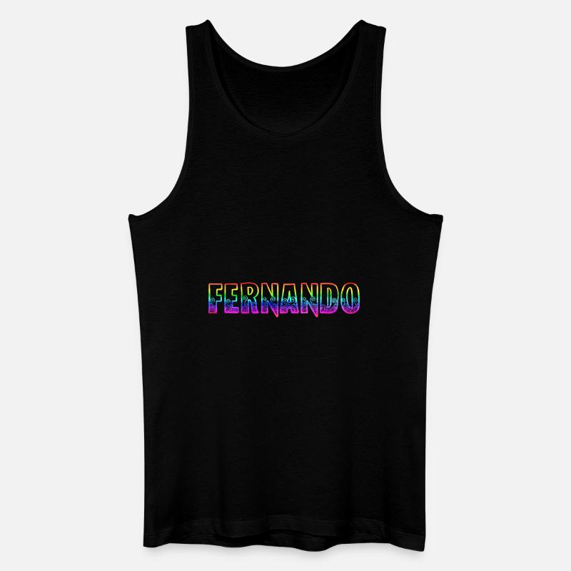 fernando rs regenbogen - Männer Bio Tank Top - Schwarz