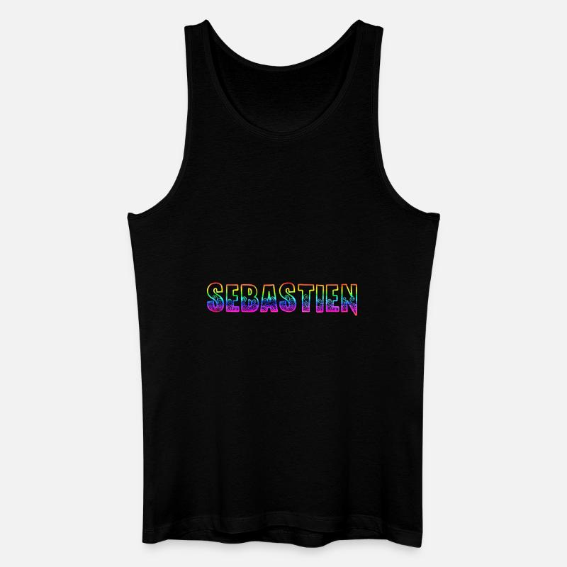 sebastien rs regenbogen - Männer Bio Tank Top - Schwarz