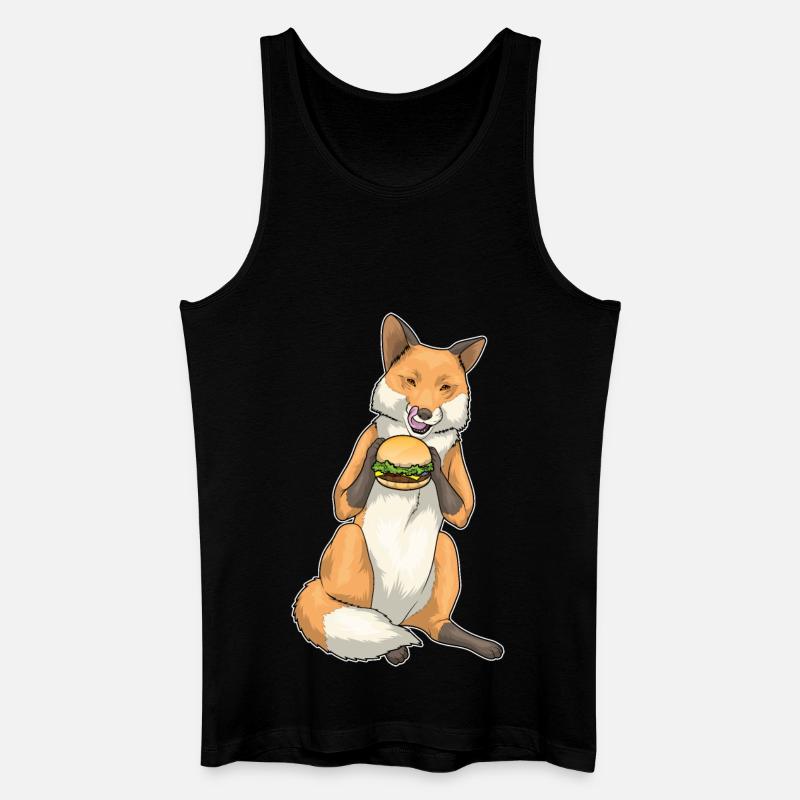 Fuchs Burger - Männer Bio Tank Top - Schwarz