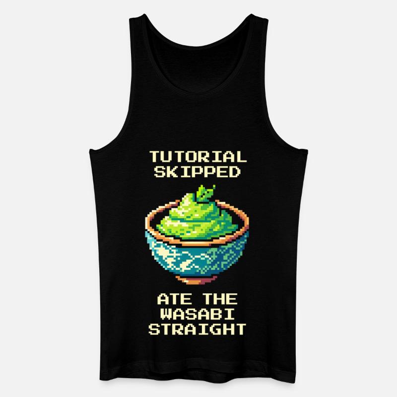 Tutorial übersprungen | Wasabi pur gegessen - Männer Bio Tank Top - Schwarz