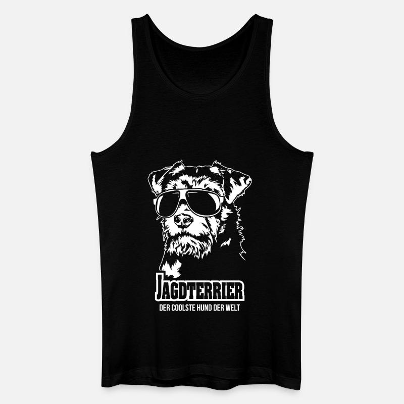 Jagdterrier coolster Jagdhund Hunde Wilsigns - Männer Bio Tank Top - Schwarz