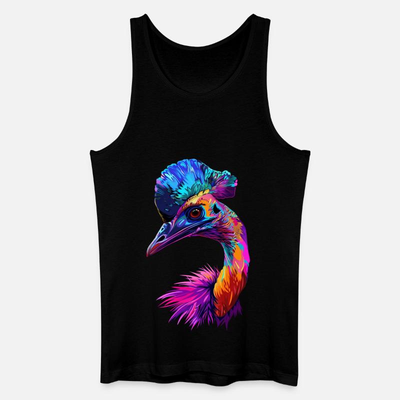Kasuar - Männer Bio Tank Top - Schwarz