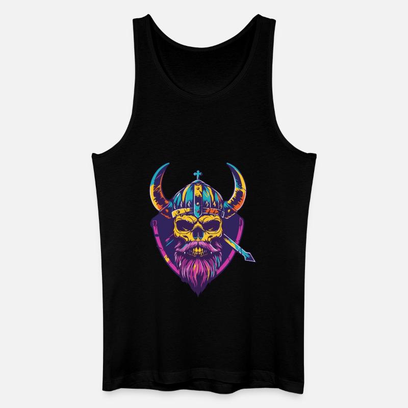 Wikinger Skelett - Männer Bio Tank Top - Schwarz
