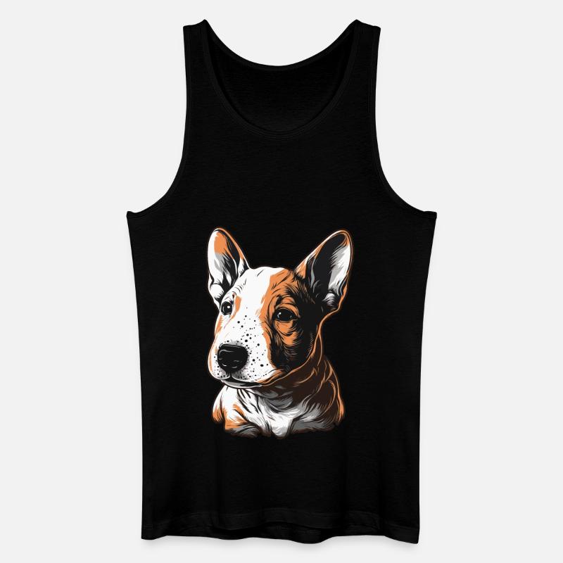 Bullterrier Welpe - Männer Bio Tank Top - Schwarz