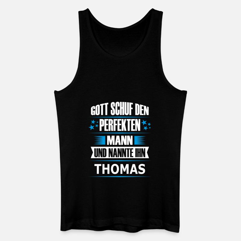 THOMAS - Männer Bio Tank Top - Schwarz