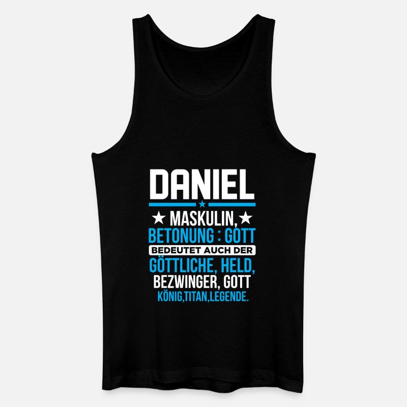 DANIEL - Titan - Männer Bio Tank Top - Schwarz