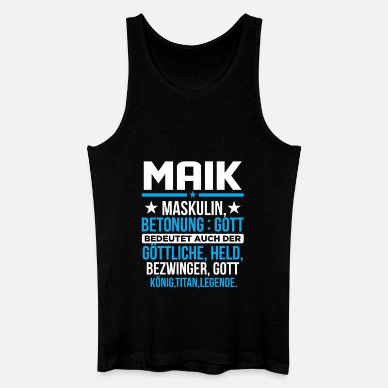 MAIK - Titan - Männer Bio Tank Top - Schwarz