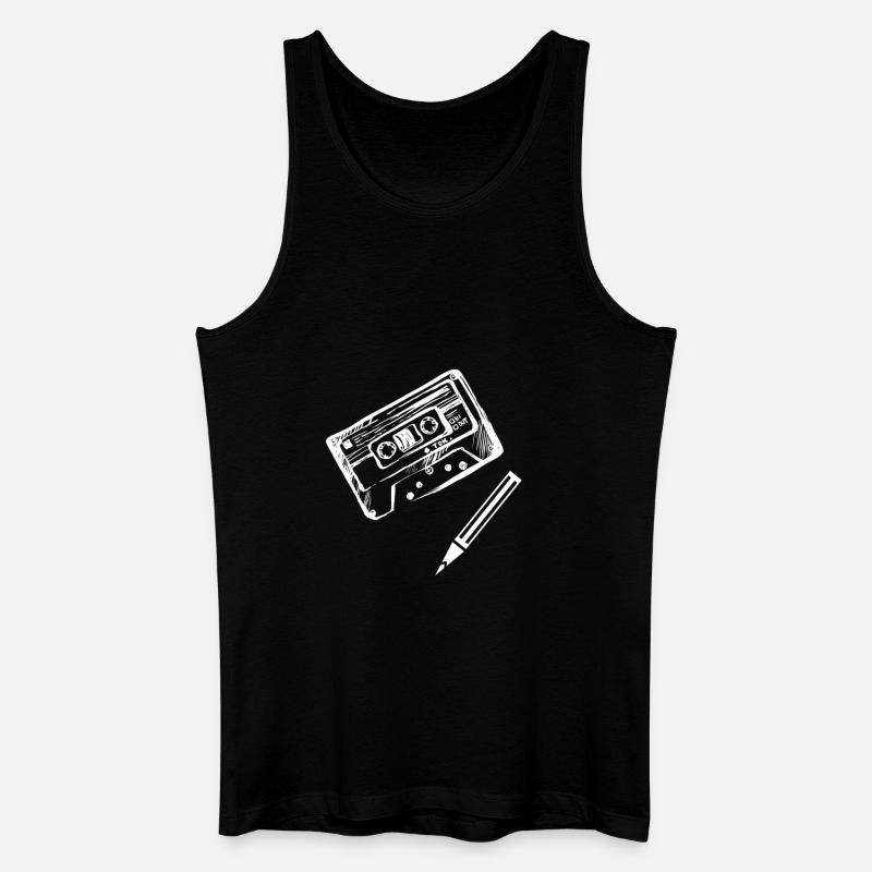 old school - Männer Bio Tank Top - Schwarz