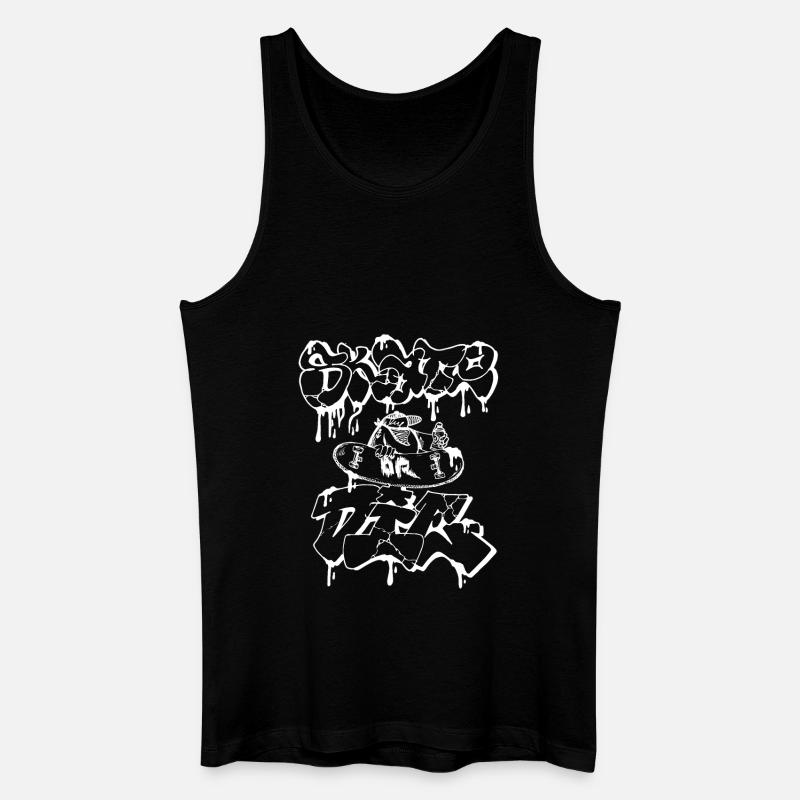 Schlittschuh oder stirb weiß - Männer Bio Tank Top - Schwarz