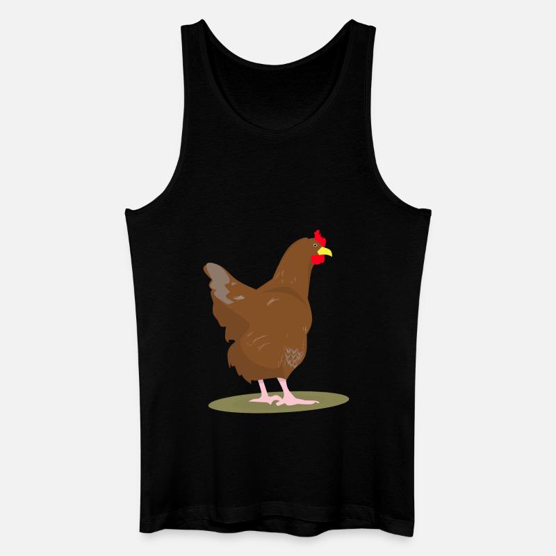 HUHN - HAHN - EIER - Männer Bio Tank Top - Schwarz