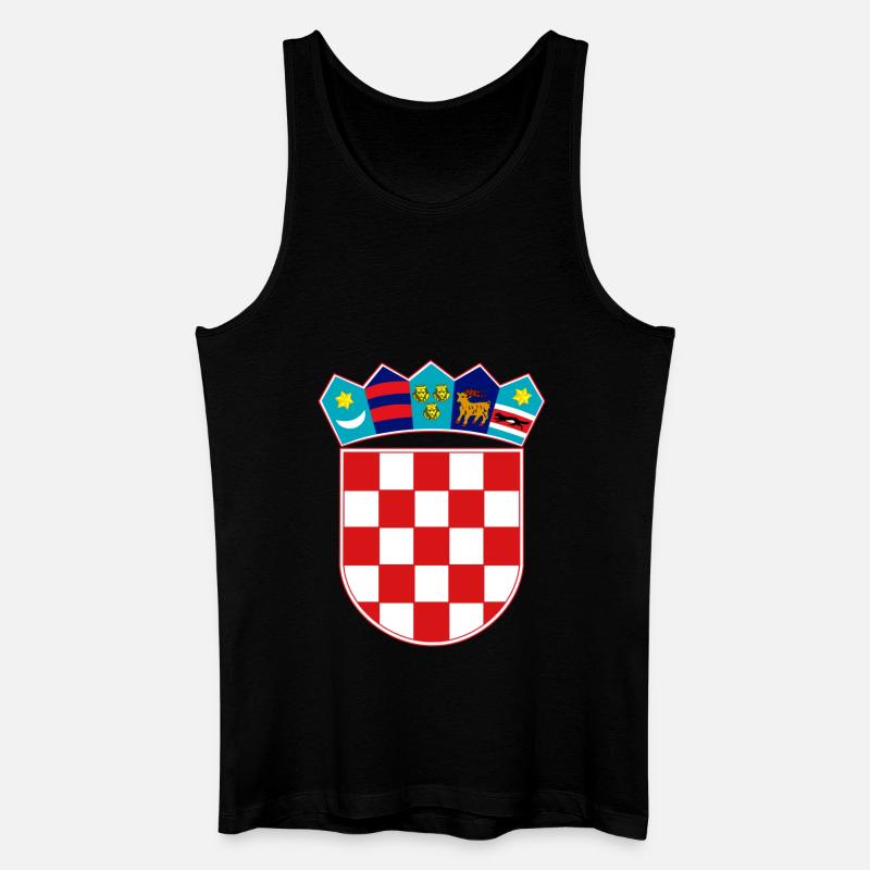 hrvatska - Männer Bio Tank Top - Schwarz