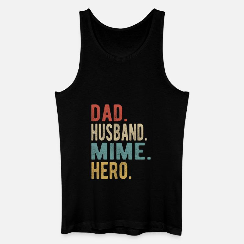 Pantomime Papa Ehemann Held - Männer Bio Tank Top - Schwarz